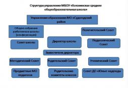 Структура управления МБОУ "Головинская средняя общеобразовательная школа"